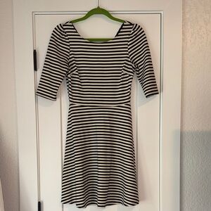 Pixley Monochrome Striped Long Sleeve Dress